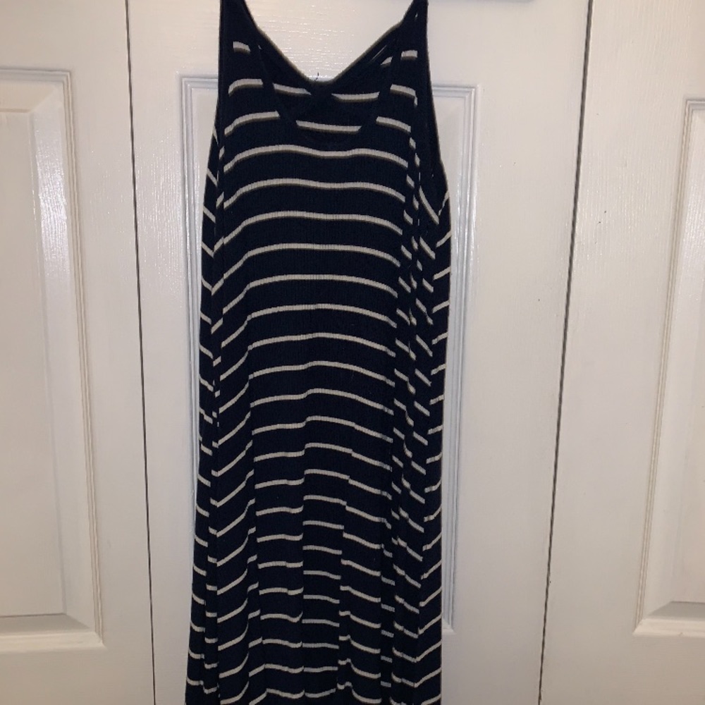 Blue striped dress